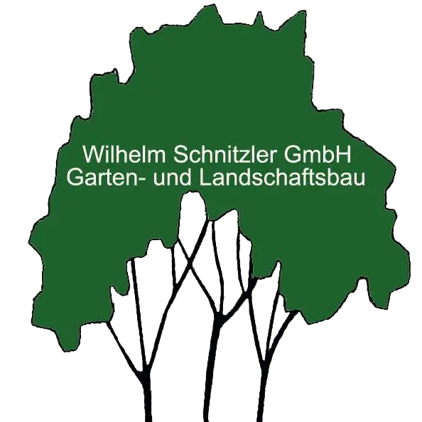 LOGO Garten- und Landschaftsbau Wilhelm Schnitzler GmbH LOGO mit Baum und Schriftzug Wilhelm Schnitzler GmbH - Garten- und Landschaftsbau